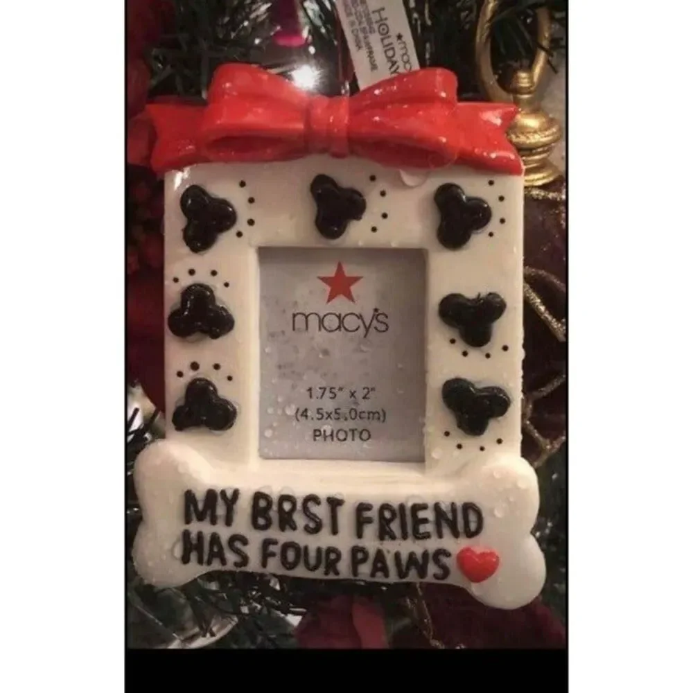 Macys My BRST friend has four paws dog cat pet ornament Frame